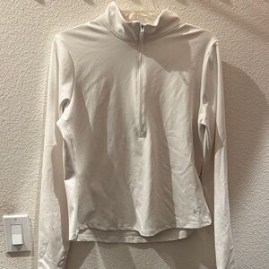 Under Armour White Half-Zip Performance Pullover